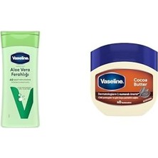 Gndz Store Vücut Losyonu Aloe Ferahlığı Kuru Ciltler Için 200 ml ve Nemlendirici Jel Krem Cocoa Butter, 100 ml