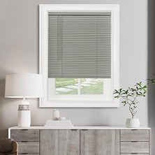 Gndz Store Akülü Işık Filtreleme Mini Stor Perde - 76 cm Genişlik, 150 cm Uzunluk, 2,5 cm Çıta Boyutu - Gri - Akülü Gıı Morningstar Yatay Pencere Panjurları Tarafından