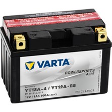 Varta Powersports Agm YT12A-BS 12V11AH 160A Akü