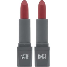 Gndz Store Yoğun Renk Veren Uzun Süre Kalıcı Nemlendirici Kadifemsi Mat Ruj - Lipstick 415 Dusty Pink (2 Paketi)