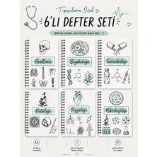 Zumio Temel Tıp Bilimleri A5 Defter Seti 6'lı | Anatomi, Biyokimya, Fizyoloji, Patoloji, Mikrobiyoloji, Farmakoloji 60 Yaprak