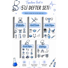 Zumio Klinik Bilimler A5 Defter Seti 5'li | Dahiliye, Pediatri, Genel Cerrahi, Kadın Doğum ve Küçük Stajlar 60 Yaprak