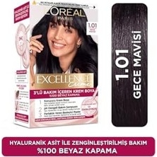 Gndz Store Excellence Creme 1.01 Derin Gece Mavisi Saç Boyası