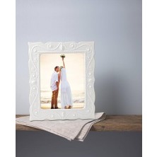 Gndz Store Fransız Perle Beyaz 8X10 Çerçeve, 29 cm Uzunluk x 33,6 cm Yükseklik
