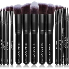 Gndz Store Shany Bombshell 14 Parça Fırça Seti – Cosmetics Fırça Koleksiyonu - Komple Kabuki Makyaj Fırçası Seti Siyah - 14 Parça