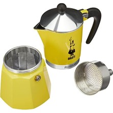 Gndz Store -: 6 Cups Ocak Üstü Espresso Pişirici - 250ML - Sarı Renk - Alüminyum Gövde - Patentli Güvenlik Valfi - Tüm Ocak Türleri Için Uygundur (Indüksiyon Hariç)