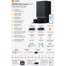 Xiaomi Çift Döner Mop Uzatılabilir Mop Kolu, Mop Yıkama ve Sıcak Hava ile Kurutma Istasyonlu 5200 Mah Bataryalı Premium Robot Süpürge
