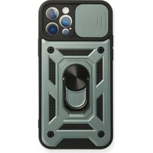 Aydogan's Iphone 12 Pro Kılıf Pars Lens Yüzüklü  - Yeşil