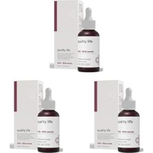 Gndz Store Life Aha Bha Serum Canlandırıcı Cilt Tonu Eşitleyici Kırmızı Peeling Cilt Serumu (3 Paketi)