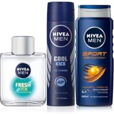 Gndz Store Men Erkek Sports Duş Jeli, 500 ml + Men Kick Fresh Tıraş Sonrası Losyon 100 ml