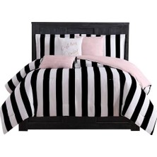 Gndz Store Couture JYZ010171 Cabana Çizgili 6 Parça Ters Çevrilebilir Set,, Canaba Çizgili Siyah