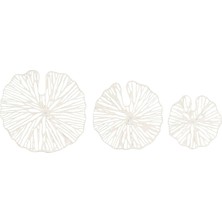 Gndz Store Co-Op El Yapımı Beyaz Şekilli Kağıt ve Metal Dekor (3 Boyutlu Set) Duvar Sanatı