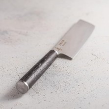 Gndz Store Tasarım Nakiri Sebze Doğrama Bıçağı- Paslanmaz Çelik- 16 cm