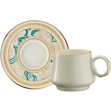 Gndz Store Sandro Moreno 1453 Şal Yüzük 12 Parça Altı Kişilik Kahve Fincan Takım 90 ml