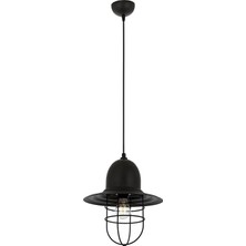 Gndz Store AV-4106-M26-BSY Siyah Boyalı Modern Avize E27 Metal 25CM