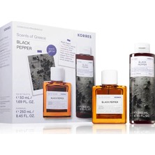 Korres Black Pepper Seti: 50 ml Eau De Toilette + 250 ml Duş Jeli