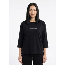 Sixteensixty Siyah Kadın Yuvarlak Pijama Üst 403SIX-1110-125