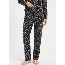 Sixteensixty Siyah - Fuşya Kadın Pijama Alt 403SIX-1116-120