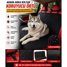 TUMKE Siyah Araç Içi Arka Koltuk Koruyucu Örtü Evcil Hayvanlar İçin Kaymaz Tabanlı Tasarım