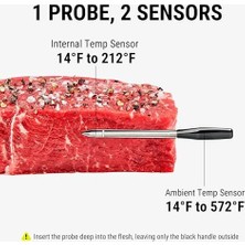 Gndz Store TP970 Tempspike Plus Tam Kablosuz Akıllı Et Termometresi, 182M Ultra Menzilli Bluetooth Barbekü ve Fırın Isı Ölçer