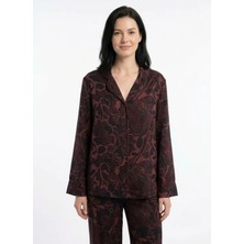 Vivis Bordo Kadın Pijama Üst 50VIV10823