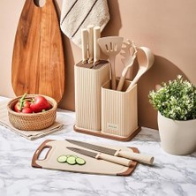 Gndz Store Miyabi 10 Parça Blok Bıçak ve Pano Seti
