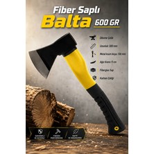 Fiber Saplı Balta 600 gr 1 Adet Keskin Sağlam Kamp Baltası Odun Ağaç Kesme Kesim Ayırma