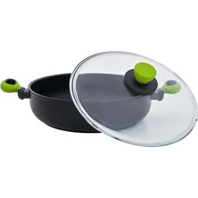 Gndz Store Colorgy Titanium 28CM Sığ Tencere/yeşil