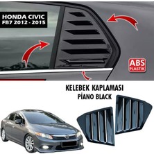 Tuning Vadisi Honda Civic Fb7 Kelebek Cam Vizörü Kaplama Piano Black