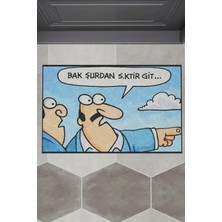 Charmbi Bak Şuradan Dekoratif Çok Amaçlı Iç ve Dış Kapı Paspası