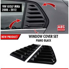 Tuning Vadisi Golf 6 Kelebek Cam Vizörü Kaplama Piano Black 2008-2012