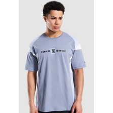 Nike Sportswear Shox Nz Loose Fit Mens Tee Bol Kesim Bisiklet Yaka Pamuklu Erkek Tişört Mavi