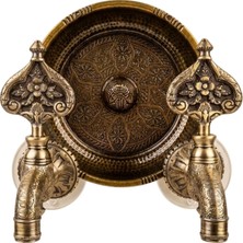 Lpd Iki̇li̇ Hamam Taslı Antik Desenli Osmanlı Musluk (Lüx, %100 Pi̇ri̇nç)