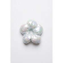 Le Mabelle Mint Parlak Çiçek Model Lastikli Topuz Tokası