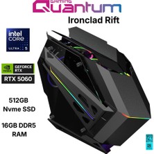 Quantum Gaming Ironclad Rift Ultra 5 245KF 16GB Ddr5 512GB Nvme RTX5060 8gb Gaming Desktop