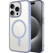 Apple iPhone 15 Pro Max Kılıf Wireless Şarj Özellikli Sert Pc Zore Mat Riksos M-Safe Kapak