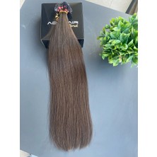 Mikro Kaynak 60 cm 250 Adet  Kumral Kahve %100 Gerçek  Saç
