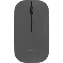 Polosmart PSWM22 Kablosuz Şarjlı Hybrit Bt & Wireless 1600 Dpı Sessiz Optik Mouse Antrasit