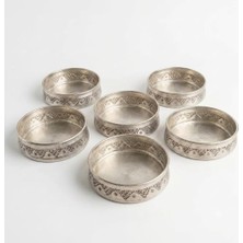 Aura Copper Dövme Bakır Kahvaltı Tabağı Seti - 6'lı Sunum ve Çerezlik Kasesi (Geleneksel Kahvaltı Seti)