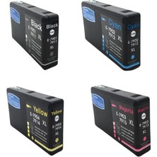 79XL 4 Renk Muadil Kartuş Seti Epson Workforce Pro WF-5190DW Yazıcı Uyumlu / T7901-T7902-T7903-T7904