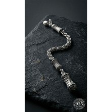 Roza Silver Koleksiyonluk 925 Ayar Gümüş Otantik Işleme Arnavut Zincir Tesbih Püskül Ucu
