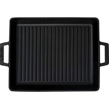 Gndz Store Lava Döküm Izgara Tava 26X32 & 20 cm Sahan Set - Gerçek Izgara Lezzeti Evde