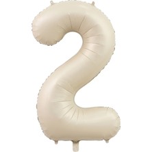 Le Mabelle Beyaz 2 Rakamı Parti Balonu