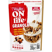 Yayla On Life Granola Kuruyemişli & Kuru Üzümlü 200 gr – Sağlıklı Kahvaltılık Granola