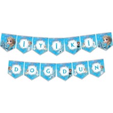Le Mabelle Mavi Karlar Prensesi Temalı Iyi Ki Doğdun Flama Banner