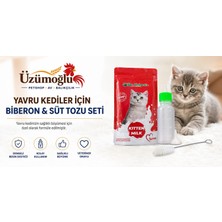 Üzümoğlu 1 Adet Yavru Kedi Süt Tozu ve Biberon Seti 200 gr – Yeni Doğan ve Annesiz Yavru Kediler Için Besleyici Süt Tozu