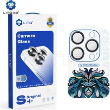 Lito Anti-Reflective iPhone 15 Pro/15 Pro Max Kamera Koruyucu White Titanium