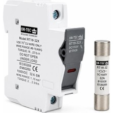 Or-Tec 1000V 32A 10X38 Dc Sigorta + Sigorta Yuvası