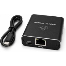 Bastore RJ45 Ethernet Switch Splitter Gigabit 1000MBPS 2 Port Çevirici Çoklayıcı Router