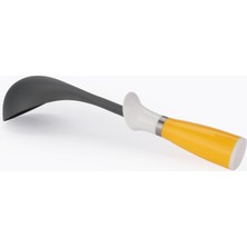 YF Tekstil Ambalaj Çorba Kepçesi Servis Takımı Kepçesi Plastik Kepçe 32 cm Tencere Tutmalı Kepçe Sarı